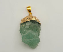 Load image into Gallery viewer, Raw Crystal Fluorite Stone Necklace Healing crystal Necklace
