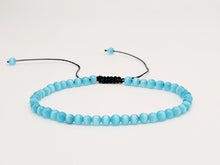 Load image into Gallery viewer, Blue Cats Eye Stone Bracelet Genuine bead bracelet Adjustable