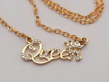 Load image into Gallery viewer, Dainty Necklace Queen - gift for her Gold Tone