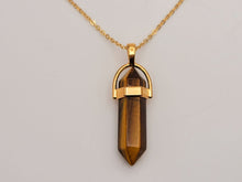 Load image into Gallery viewer, Tiger's Eye Point Necklace Genuine Handmade