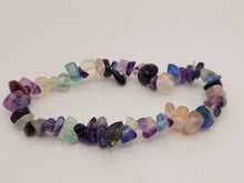 Load image into Gallery viewer, Fluorite Chip Bracelet Handmade Genuine Crystal Stretch Bracelet