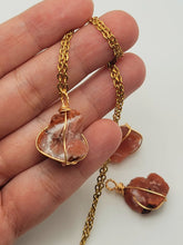Load image into Gallery viewer, Raw Crystal Necklace, Carnelian Rough Stone Necklace, Genuine Crystal
