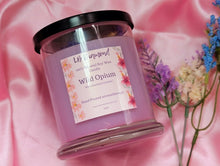 Load image into Gallery viewer, Wild Opium  Natural Soy Wax Candle Highly Scented with Amethyst Crystals