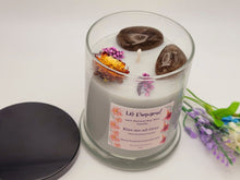 Load image into Gallery viewer, Kiss me all Over Natural Soy Wax Candle Highly Scented with Smokey Quartz Crystals