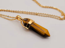 Load image into Gallery viewer, Tiger's Eye Point Necklace Genuine Handmade