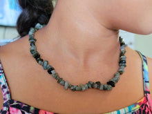 Load image into Gallery viewer, Labradorite Chip Choker Necklace Silver tone Gorgeous Choker
