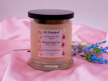 Load image into Gallery viewer, Mango Sage Tea Natural Soy Wax Candle Highly Scented with Citrine Crystals