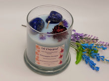Load image into Gallery viewer, Pineapple Orchid Natural Soy Wax Candle Highly Scented with Lapis Lazuli Crystals