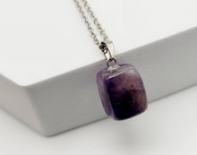 Load image into Gallery viewer, Irregular shaped Necklace, Amethyst Necklace, Dainty Stone Pendant,