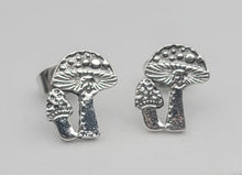 Load image into Gallery viewer, Handmade Small Natural Mini Mushroom Stud Earrings , Cute Earrings