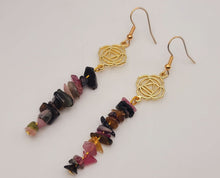 Load image into Gallery viewer, Handmade Rainbow Quartz Natural Drop Earrings , Crystal Earrings