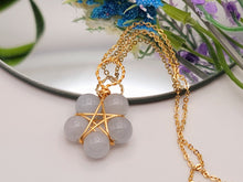 Load image into Gallery viewer, Blue Chalcedony necklace Powerful necklace Healing Energy Crystal Jewelry