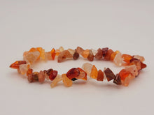 Load image into Gallery viewer, One Carnelian Stone Chip Bracelet, Carnelian Jewelry, Carnelian Bracelet
