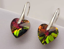 Load image into Gallery viewer, Handmade Small Natural Mini Colorful Heart Earrings , Cute Earrings Gift for her