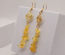 Load image into Gallery viewer, Handmade Citrine Natural Drop Earrings , Crystal Earrings