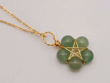 Load image into Gallery viewer, Crystal Necklace Gold Wire Wrapped Green Aventurine Healing Crystal necklace