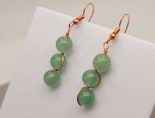 Load image into Gallery viewer, Handmade Green aventurine Natural Drop Earrings , Stone Earrings