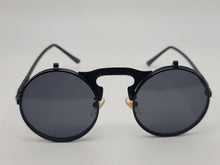 Load image into Gallery viewer, Steampunk Goggles Glasses Round Sunglasses Emo Retro Vintage Flip Up