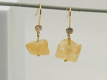 Load image into Gallery viewer, Handmade Citrine Natural Drop Earrings , Stone Earrings