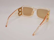 Load image into Gallery viewer, Fashion Big Rectangle Unisex Luxury Sunglasses Vintage Punk Oversized Gold Tea