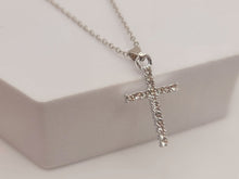 Load image into Gallery viewer, Dainty Necklace - Cross Necklace Handmade Gold Tone necklace & silver tone
