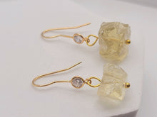 Load image into Gallery viewer, Handmade Smoky Quartz Natural Drop Earrings , Stone Earrings