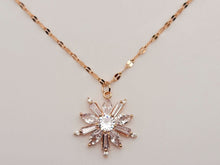 Load image into Gallery viewer, Gorgeous Sunflower Dainty Necklace - gift for her Rose Gold Tone