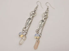 Load image into Gallery viewer, Handmade Woman Body Natural Drop Earrings , Clear Quartz