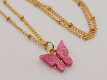 Load image into Gallery viewer, Butterfly Black Necklace - Trendy Butterfly necklace Gold tone