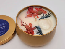 Load image into Gallery viewer, Manifestation Candle- Santal & Coconut With Crystals & Herbs (100% Soy Wax)