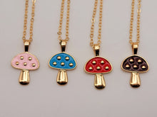 Load image into Gallery viewer, Mushroom Necklace for women Boho Jewelry Various Colors
