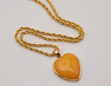 Load image into Gallery viewer, Genuine Natural Handmade Crystal Choker Necklace Gold Tone Citrine Healing Crystal Heart Necklace
