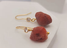 Load image into Gallery viewer, Handmade Carnelian Natural Drop Earrings , Stone Earrings