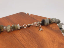 Load image into Gallery viewer, Labradorite Chip Choker Necklace Silver tone Gorgeous Choker