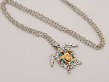 Load image into Gallery viewer, Trendy Turtle Necklace -Gold & Silver tone - Gift for her Cute Minimalist
