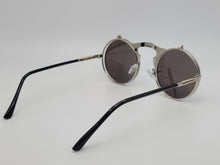 Load image into Gallery viewer, Steampunk Goggles Glasses Round Sunglasses Emo Retro Vintage Flip Up Blue