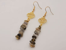 Load image into Gallery viewer, Handmade Labradorite Natural Drop Earrings , Stone Earrings
