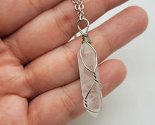 Load image into Gallery viewer, Clear Quartz Handmade Point Necklace Hexagon Chain Pendant