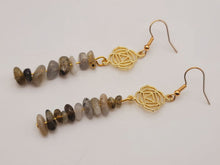 Load image into Gallery viewer, Handmade Labradorite Natural Drop Earrings , Stone Earrings