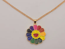 Load image into Gallery viewer, Aesthetic Handmade Smiley rainbow flower Necklace Cute Trendy