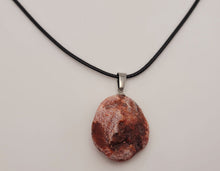 Load image into Gallery viewer, Crystal Necklace Silver Leather Carnelian Irregular Stone Healing Crystal Necklace