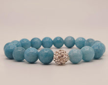 Load image into Gallery viewer, Blue Chalcedony Bracelet Powerful Bracelet 10 MM Healing Energy Crystal