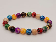 Load image into Gallery viewer, Multi colored 8mm Crystal bracelet for protection, Beautiful gift for her Multi-color