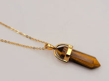 Load image into Gallery viewer, Tiger's Eye Point Necklace Genuine Handmade