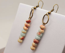 Load image into Gallery viewer, Handmade Amazonite Natural Drop Earrings , Stone Earrings