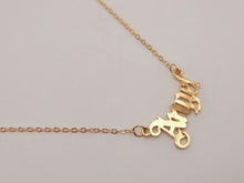 Load image into Gallery viewer, Minimalist Angel necklace Word necklace simple necklace, dainty Golden necklace,