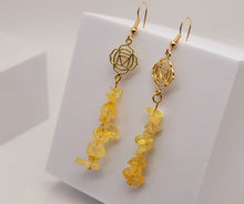 Load image into Gallery viewer, Handmade Citrine Natural Drop Earrings , Crystal Earrings