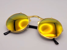 Load image into Gallery viewer, Steampunk Goggles Glasses Round Sunglasses Emo Retro Vintage Flip Up