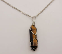 Load image into Gallery viewer, Elegant Silver Wire Wrapped Amazonite Agate Point Necklace - A Stylish Gift for Her
