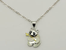 Load image into Gallery viewer, I Love You Necklace Panda - Trendy Heart necklace Silver tone